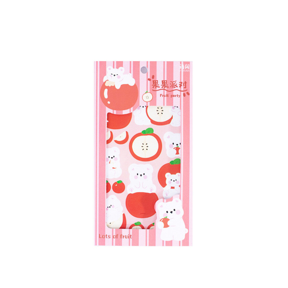 4 Sheets/pack Fruits Series Cute Cartoon Stationery Stickers Adhesive Art Paper Sticker Diary Decoration Label Sticker